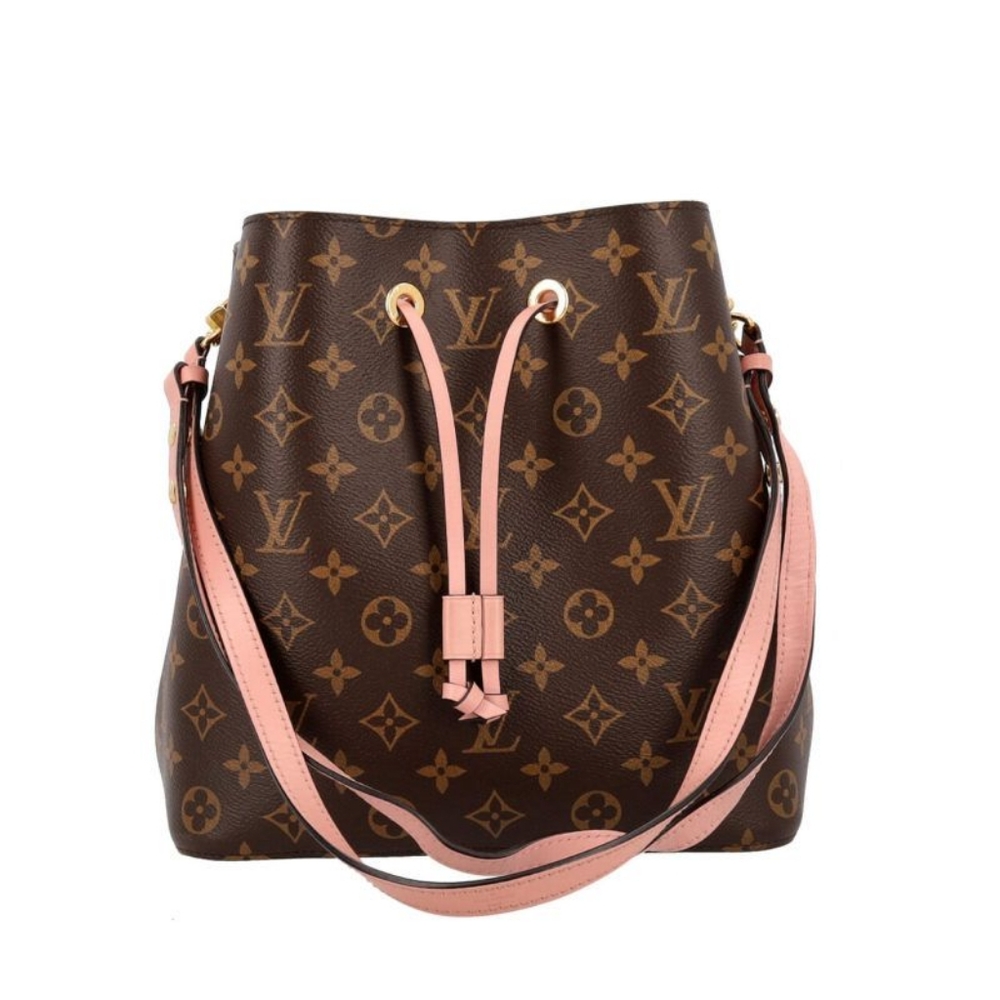 Authentic Louis Vuitton Brown and Pink Neonoe Bag